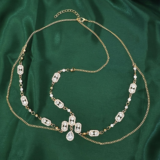 Bridal Crystal Head Chain – Fashion Zinc Alloy Wedding Hair Jewelry