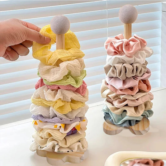 Hair Scrunchies Hairpin Organizer Cute Girl Jewelry Holder Head Rope Headband Display Rack Children's Hair Accessories Storage