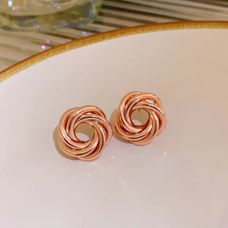 Minimalist Knot Stud Earrings – Fashion Women’s Jewelry