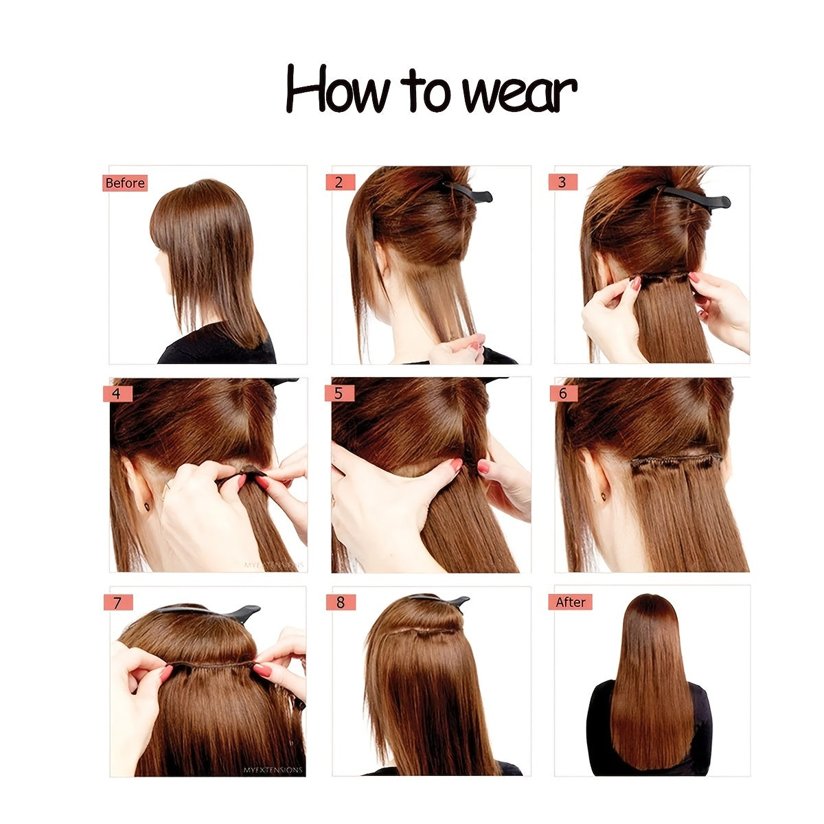 Clip In Hair Extensions 7 PCS Full Head 22 Inch Long Curly Wavy Synthetic Clip Hair Pieces Wavy Hair Pieces For Women Girls Hair Clips Hair Accessories Halloween Christmas