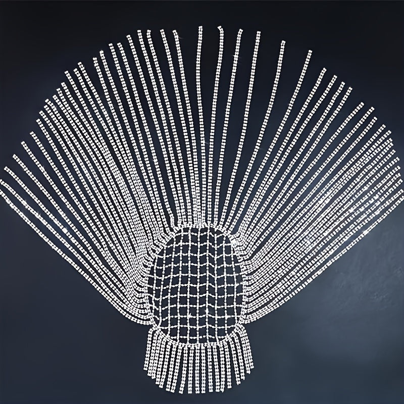 Long Tassel Rhinestone Headpiece Cap 1920s Crystal Flapper Headband Jewelry Gatsby Belly Dance Cleopatra Hair Accessories For Women