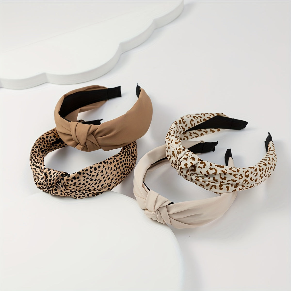 Daily Hairband Set – Leopard Print & Neutral Knot Headbands