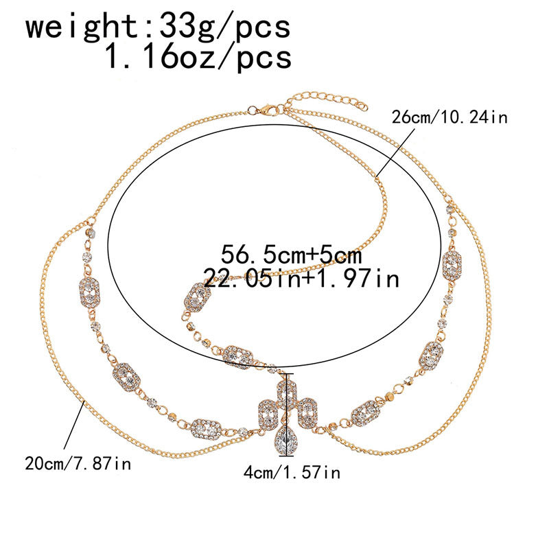 Bridal Crystal Head Chain – Fashion Zinc Alloy Wedding Hair Jewelry