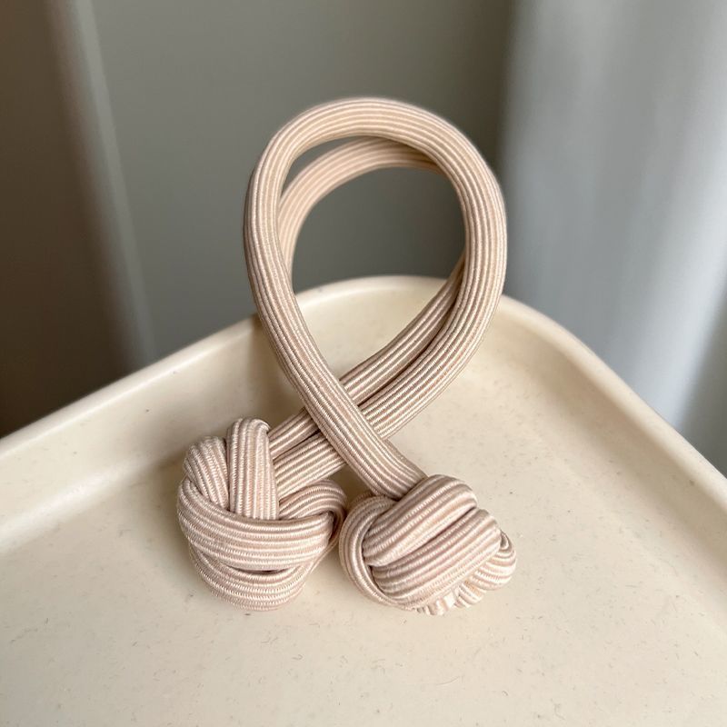 4pcs Knotted Hair Tie High Elasticity Hair Rope Solid Color Hair Ring Durable Ponytail Holder Hair Accessories For Women