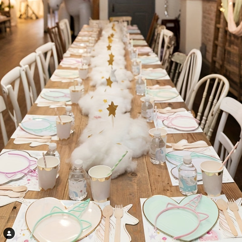 Magical 10pcs Unicorn Headbands - Plastic Hair Accessories for Girls, Teen & Adult Party Favors - Birthday & Celebration Decor