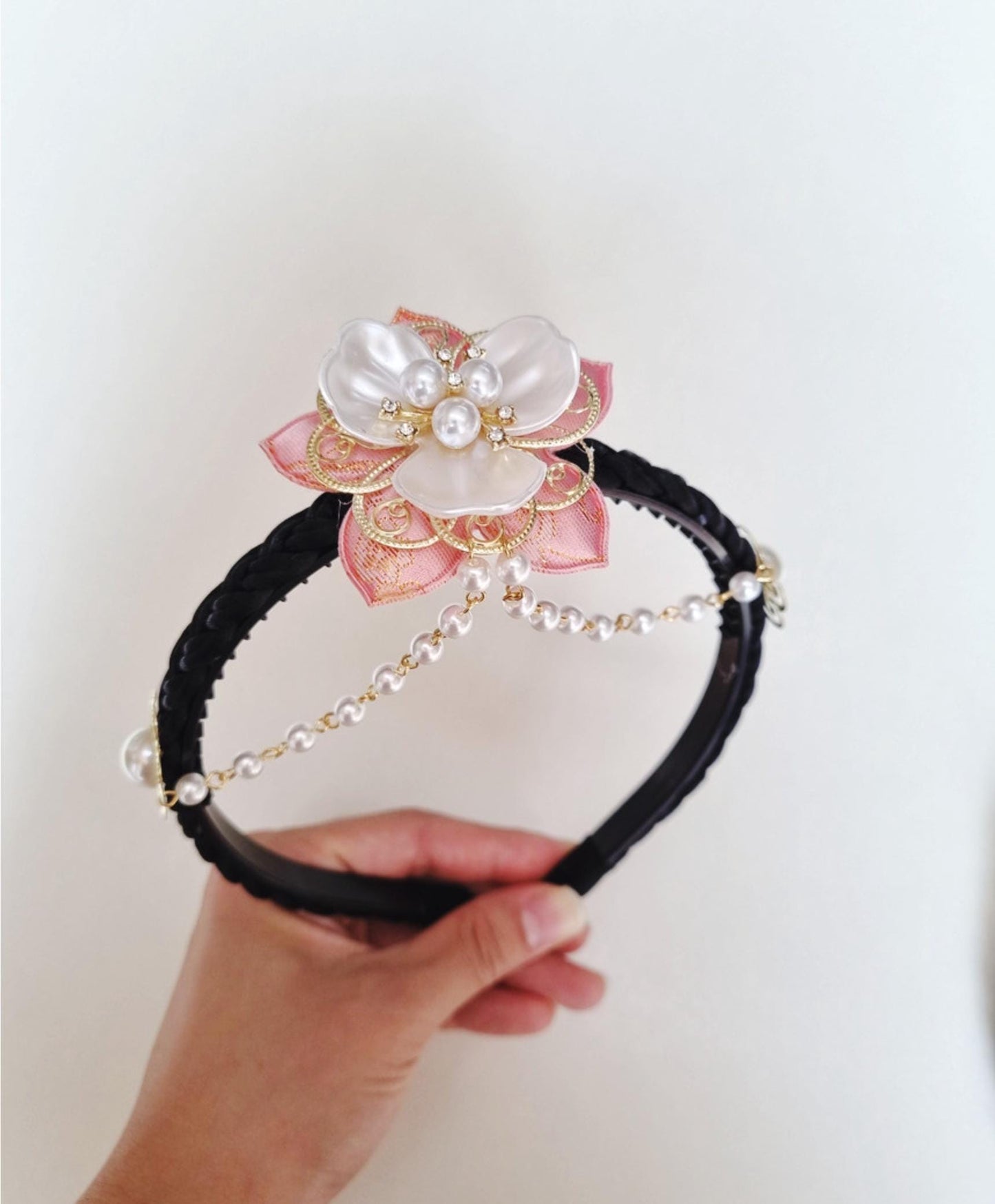 Pearl Style Baessi Gache Hairband Traditional Korean Princess Style Handmade K beauty Korean fashion hanbok chuseok seollal [with Pinkluvme]