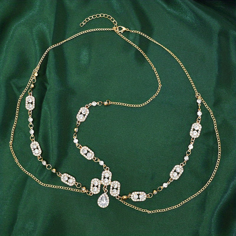 Bridal Crystal Head Chain – Fashion Zinc Alloy Wedding Hair Jewelry