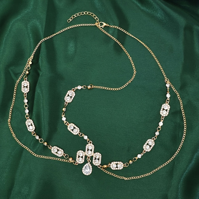 Bridal Crystal Head Chain – Fashion Zinc Alloy Wedding Hair Jewelry