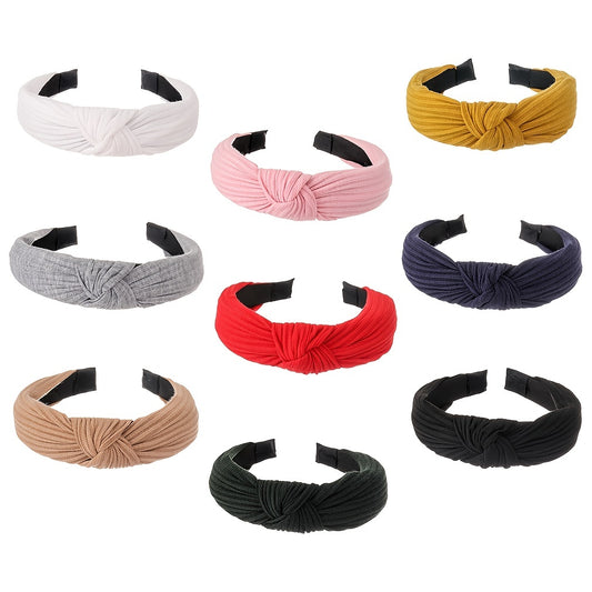 Twist Knotted Headband Solid Color Hair Hoop Cross Knot Hair Hoop Women's Decorative Hair Accessories