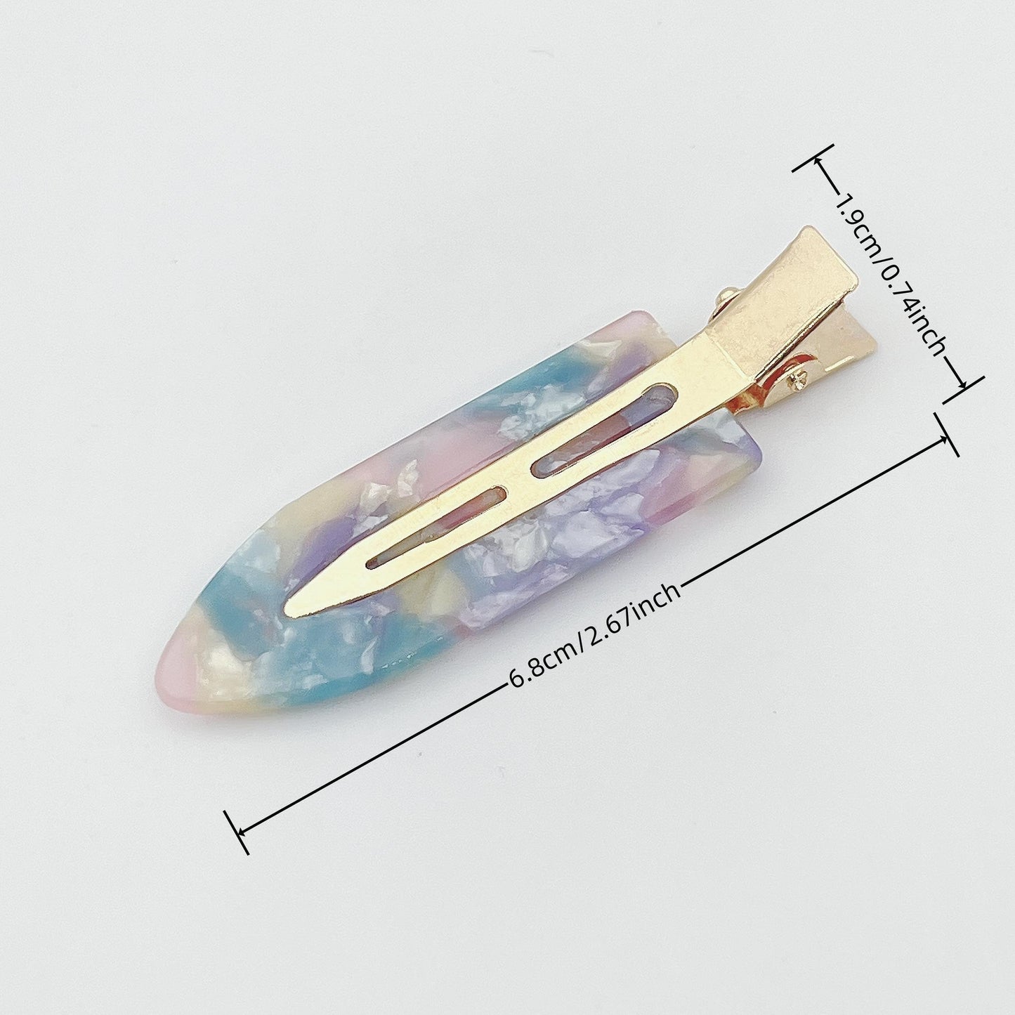 4pcs Hair Clip Styling without Bending, Acrylic Resin Flat Clip, No Crease Curling Small Needle, Seamless Bangs Hair Clip Tool for Makeup - Women's and Girls' Hair Accessories, Leopard Print White and Black