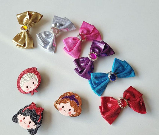 Sparkle Jewel Long-Lasting Pearly Shiny Bling Bow Ribbon Clip Korean Pet Accessory [with Pinkluvme]