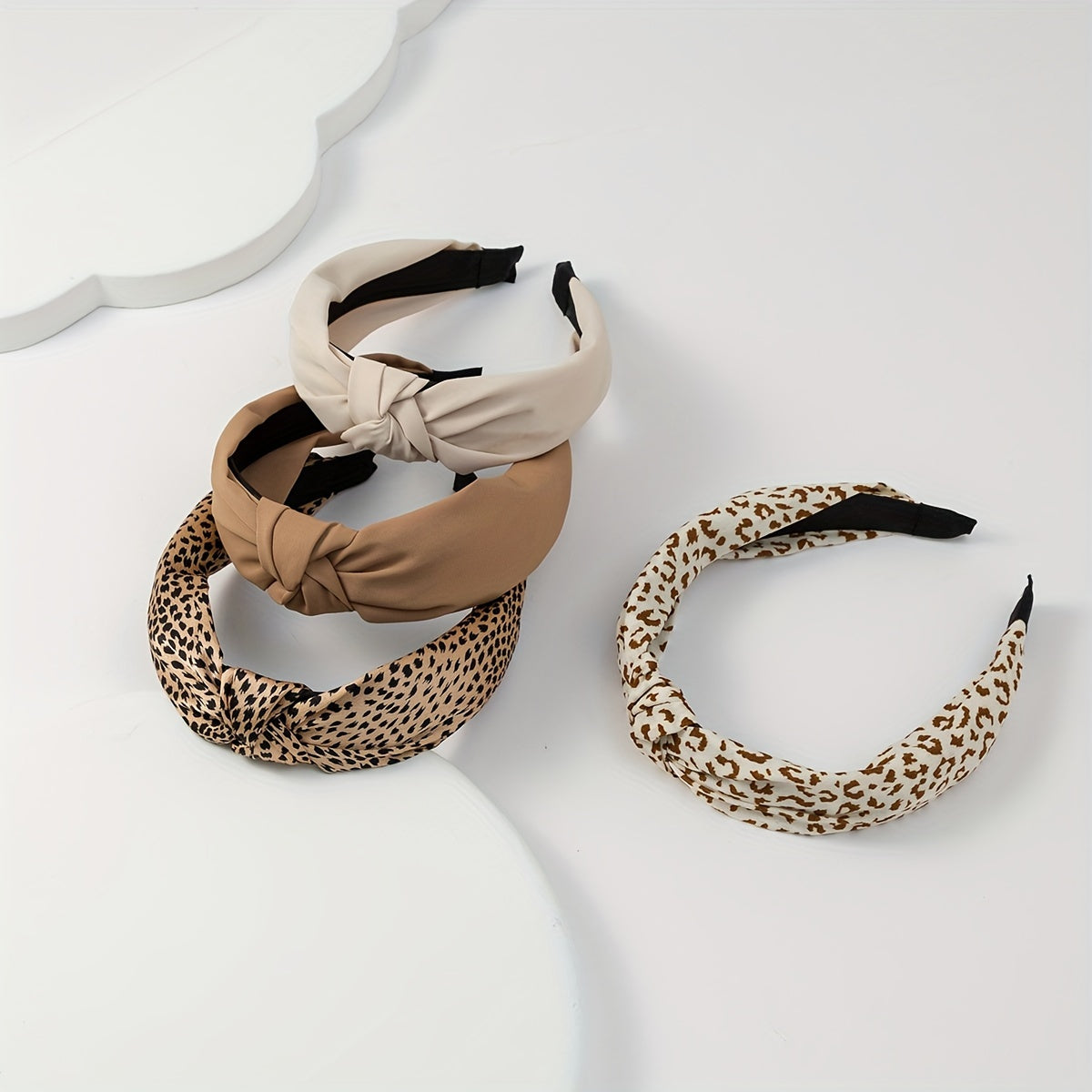 Daily Hairband Set – Leopard Print & Neutral Knot Headbands