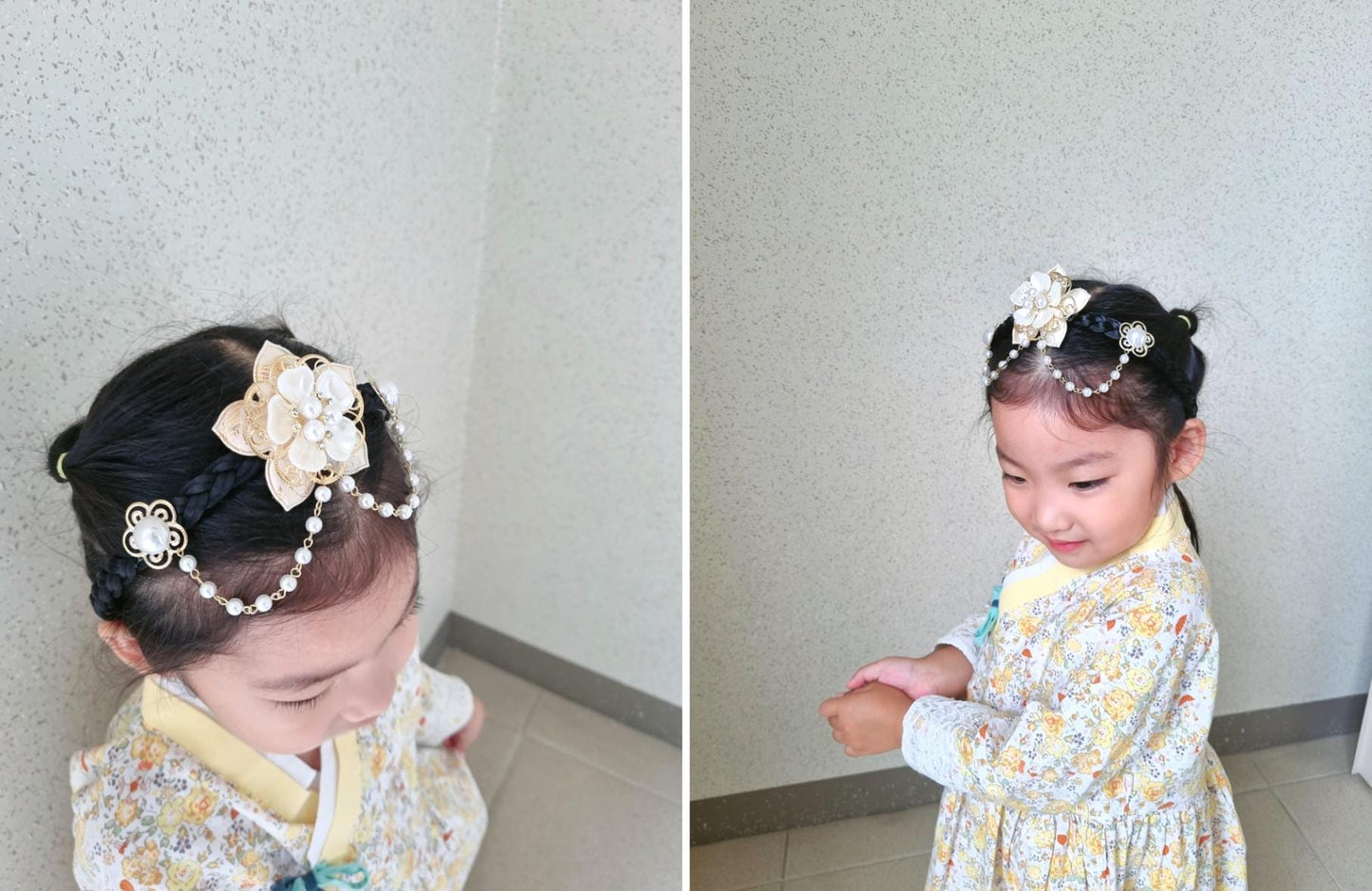 Pearl Style Baessi Gache Hairband Traditional Korean Princess Style Handmade K beauty Korean fashion hanbok chuseok seollal [with Pinkluvme]