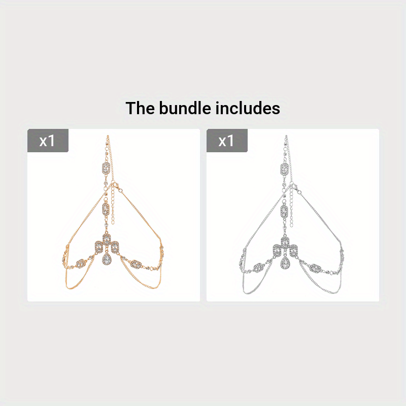 Bridal Crystal Head Chain – Fashion Zinc Alloy Wedding Hair Jewelry