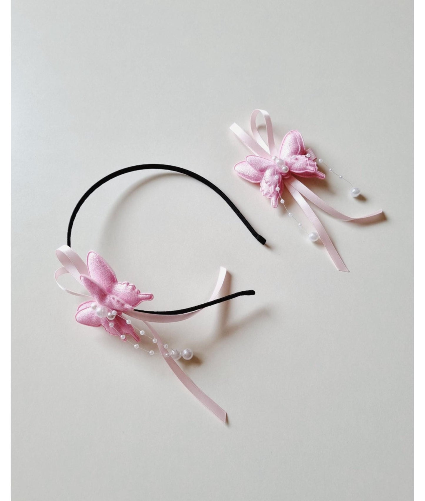 Elegant Handmade Butterfly Hanbok Hairband– Fusion Style Korean traditional beauty hair fashion korean idol pastel headband [with Pinkluvme]