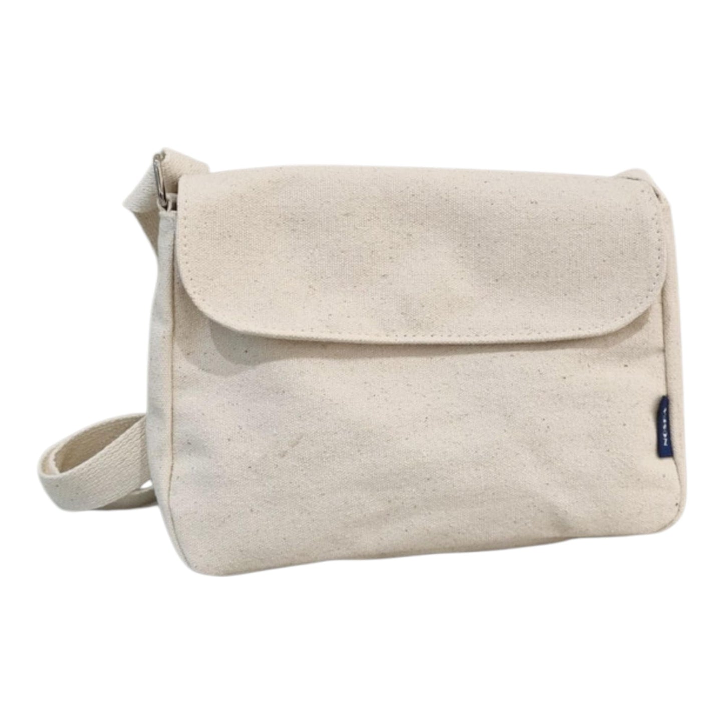 Korean Canvas Messenger Bag, Black Ivory, Adjustable Crossbody Strap, Student Shoulder Bag, Snap Button Zipper Closure