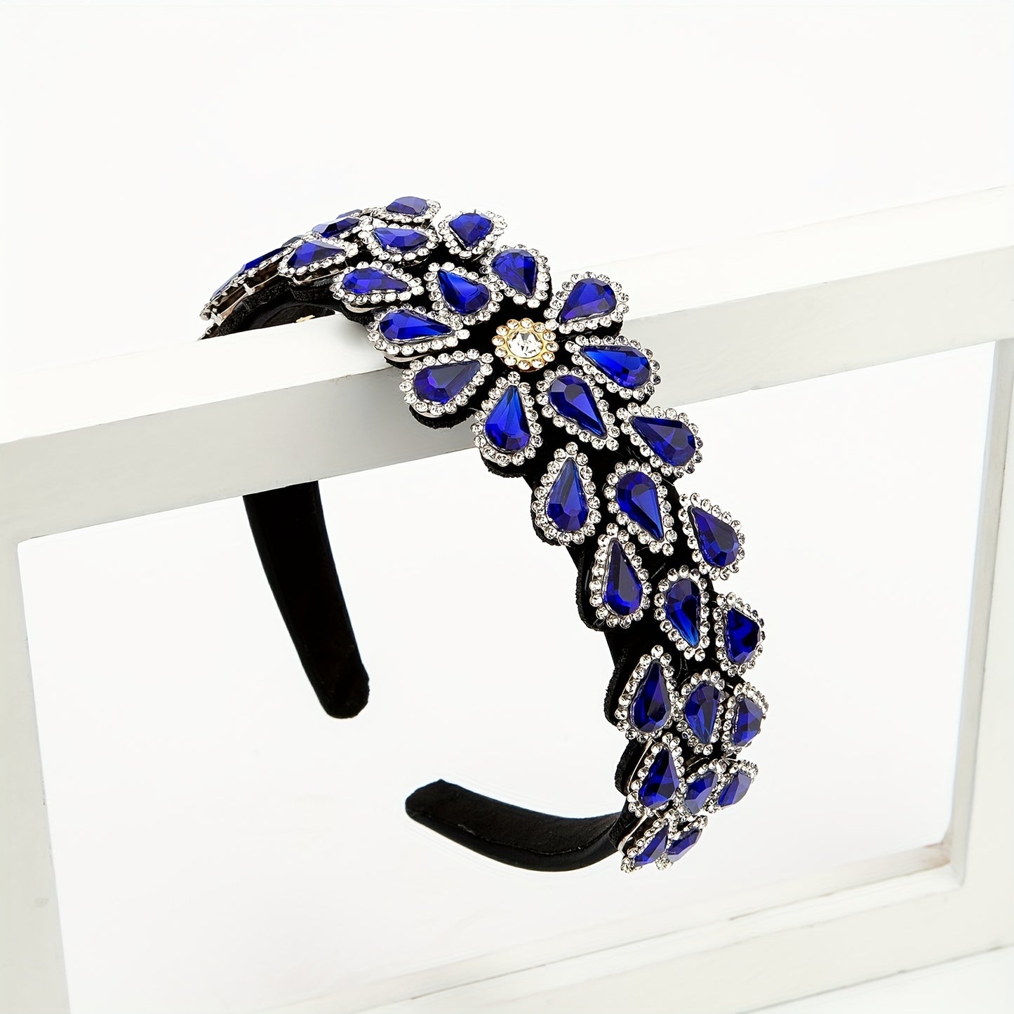 Crystal Rhinestone Handmade Headband Female Baroque Retro Wide-Brimmed Headband Hair Accessories