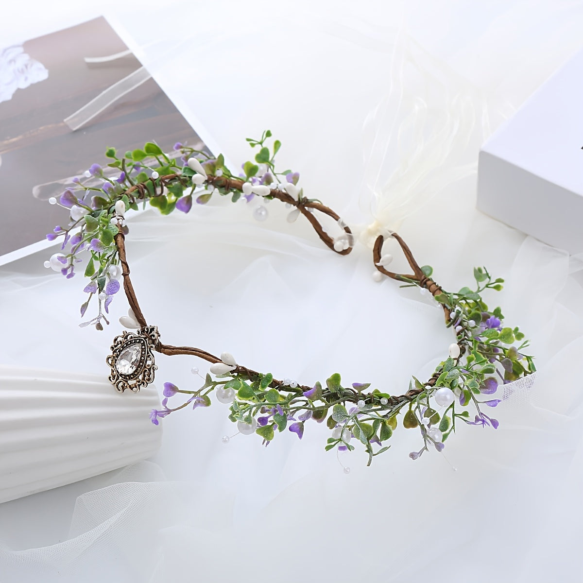 Simulation Water Grass Vine Headband Wreath Hair Band Pastoral Style Head Band Women's Hair Accessories, Carnival/Mardi Gras/Masquerade