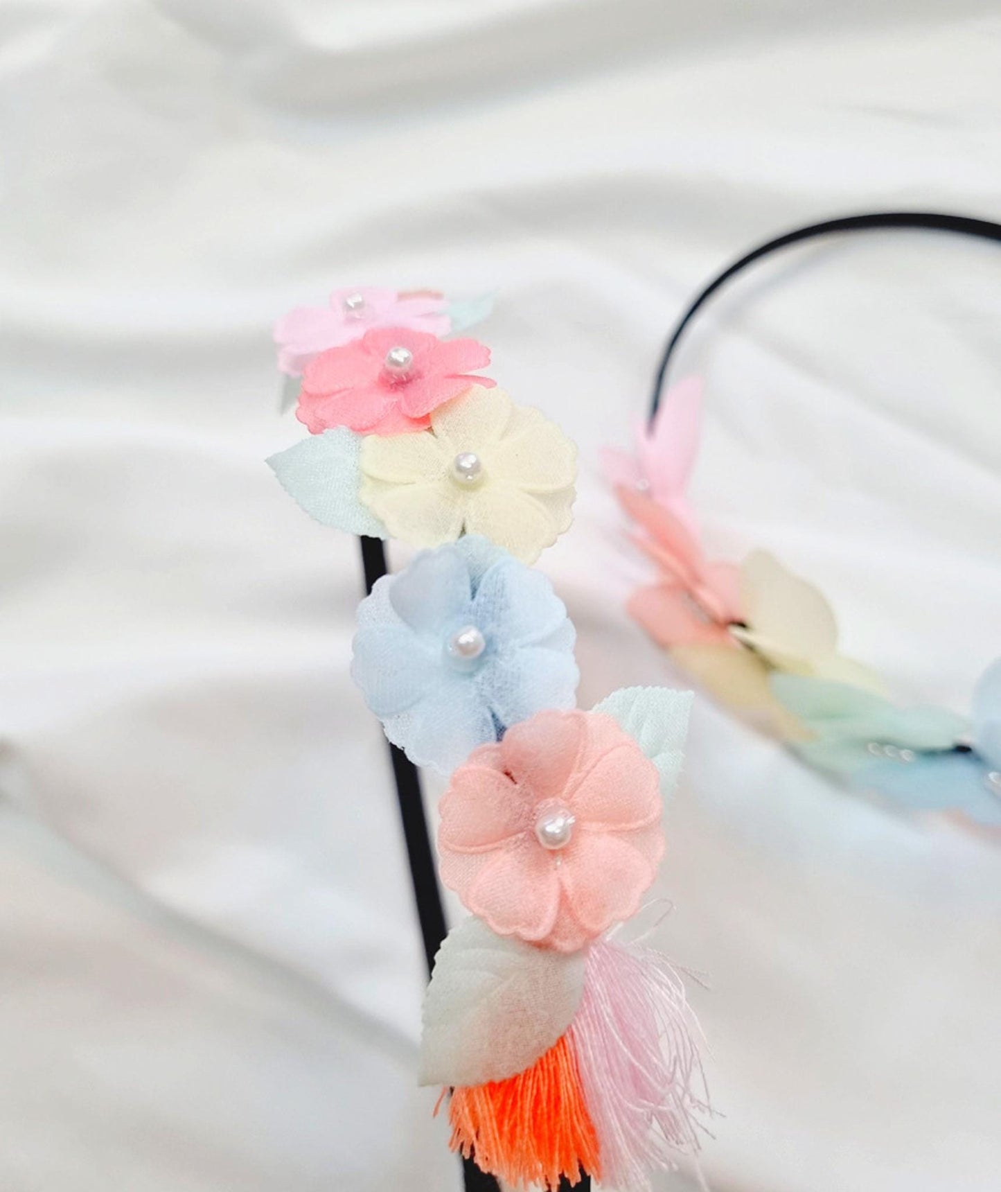 Pastel Hanbok Headband Flower / Butterfly Traditional Korean idol style seollal chuseok lunar new year halloween photoshoot [with Pinkluvme]