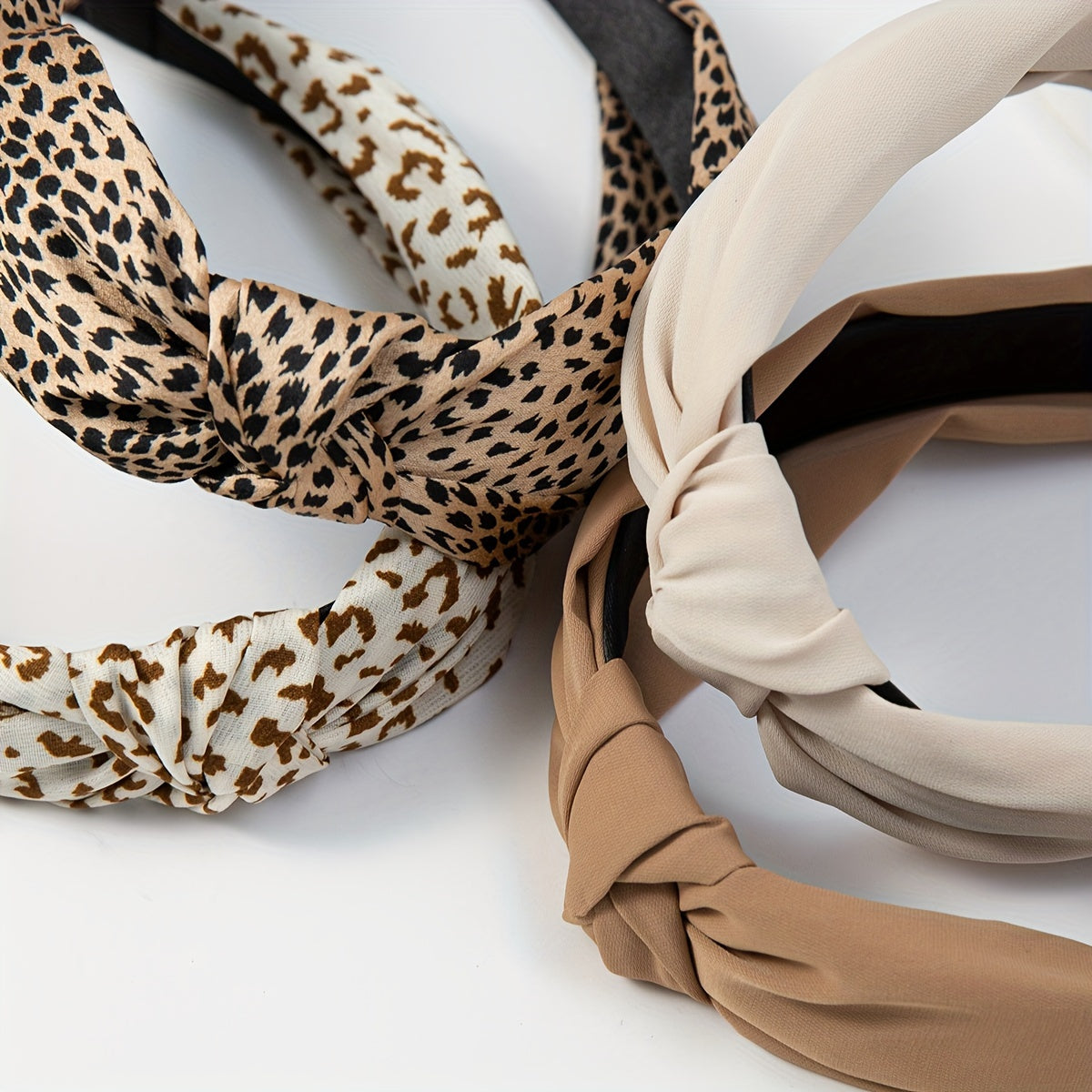 Daily Hairband Set – Leopard Print & Neutral Knot Headbands