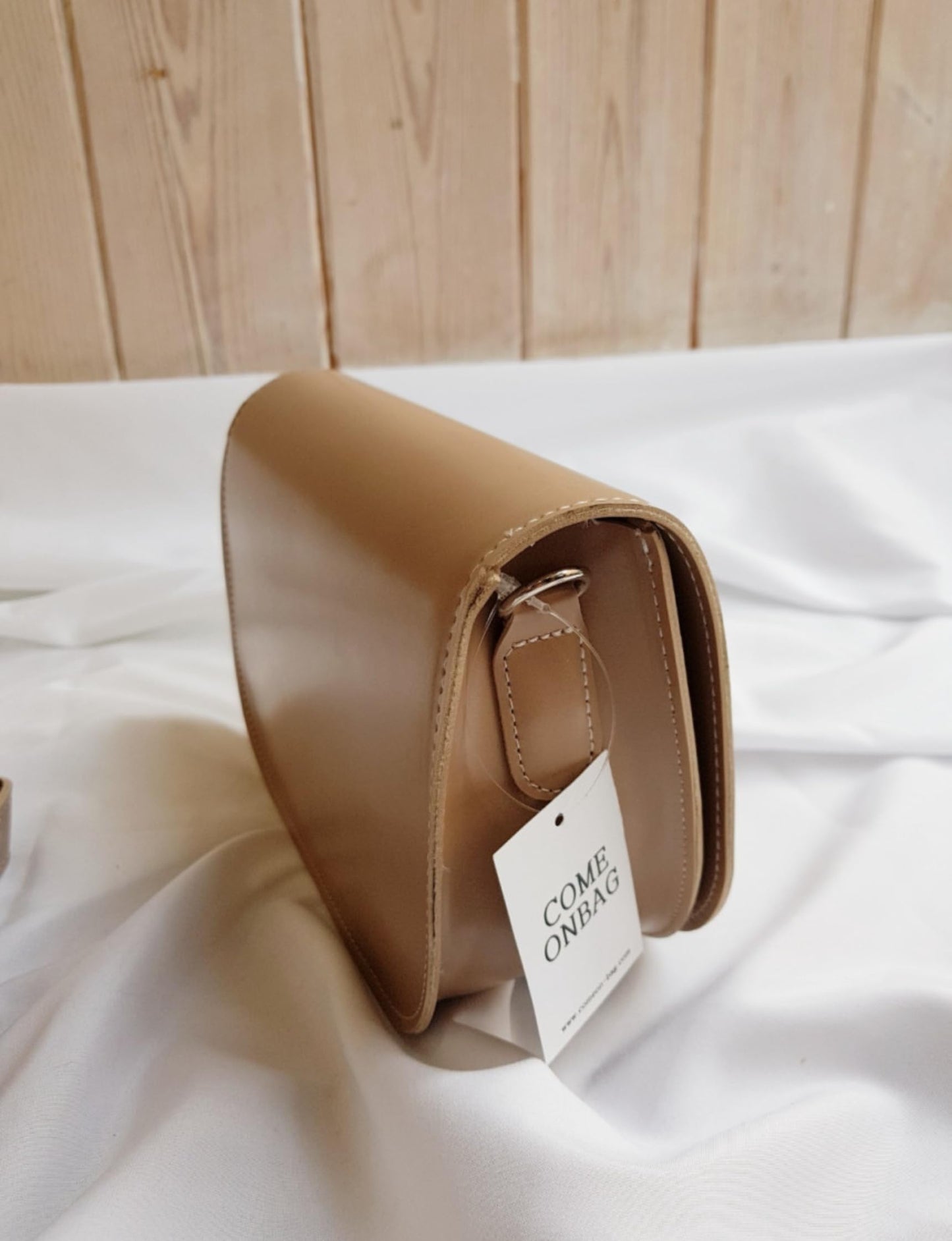 Half Moon Crossbody Bag, Korean, Synthetic Leather, Detachable Strap,  8.7x5.1x2.8 Inch, Black, Wine, Beige