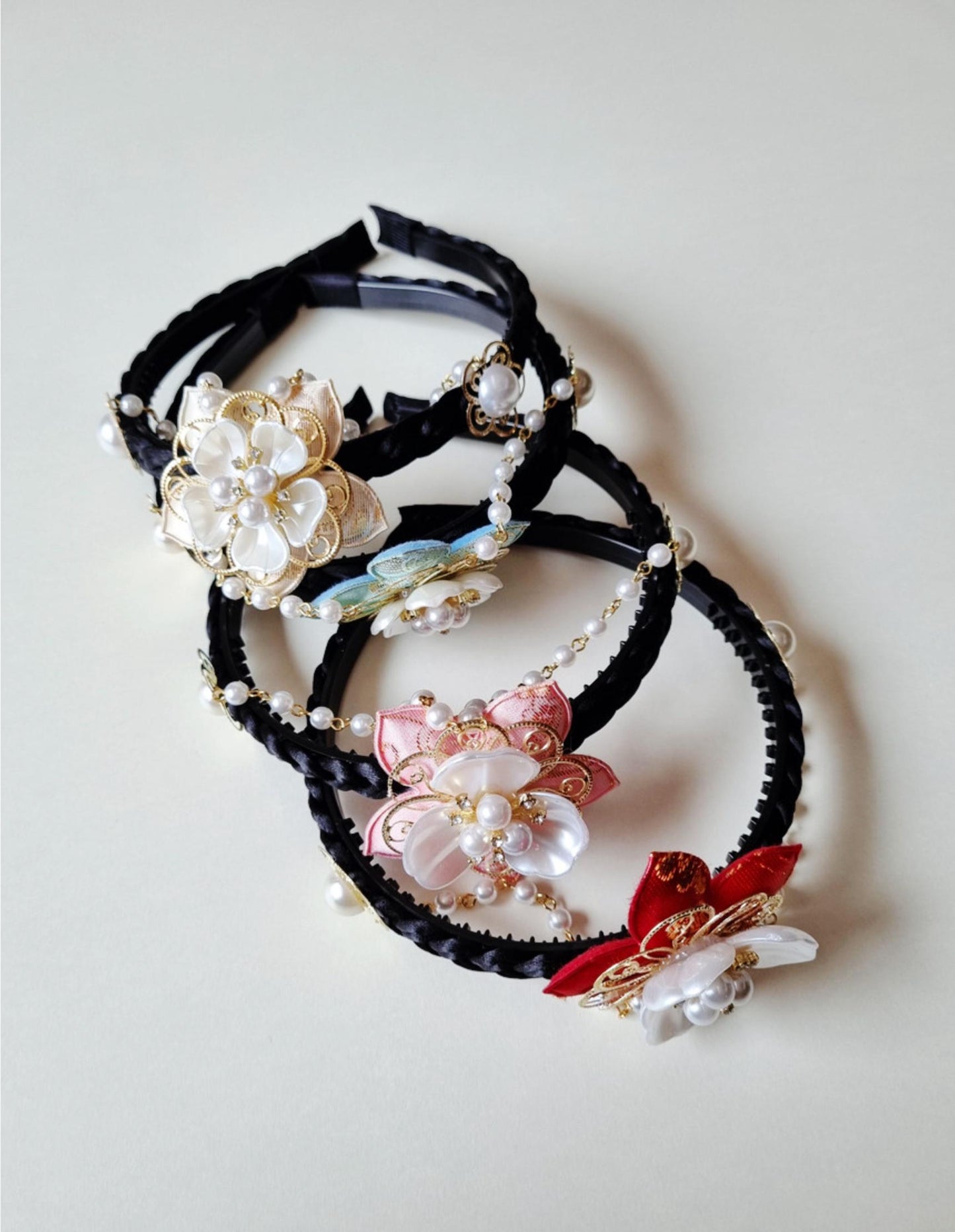 Pearl Style Baessi Gache Hairband Traditional Korean Princess Style Handmade K beauty Korean fashion hanbok chuseok seollal [with Pinkluvme]