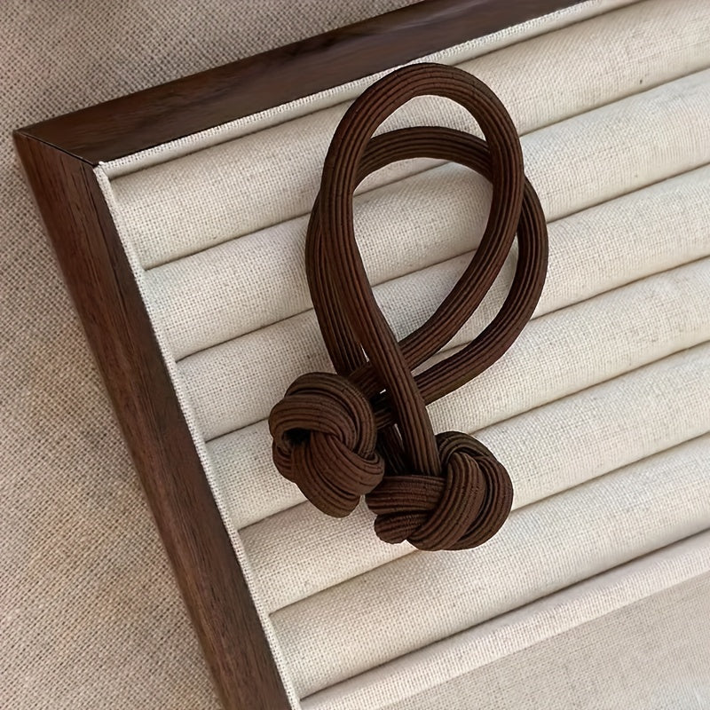 4pcs Knotted Hair Tie High Elasticity Hair Rope Solid Color Hair Ring Durable Ponytail Holder Hair Accessories For Women