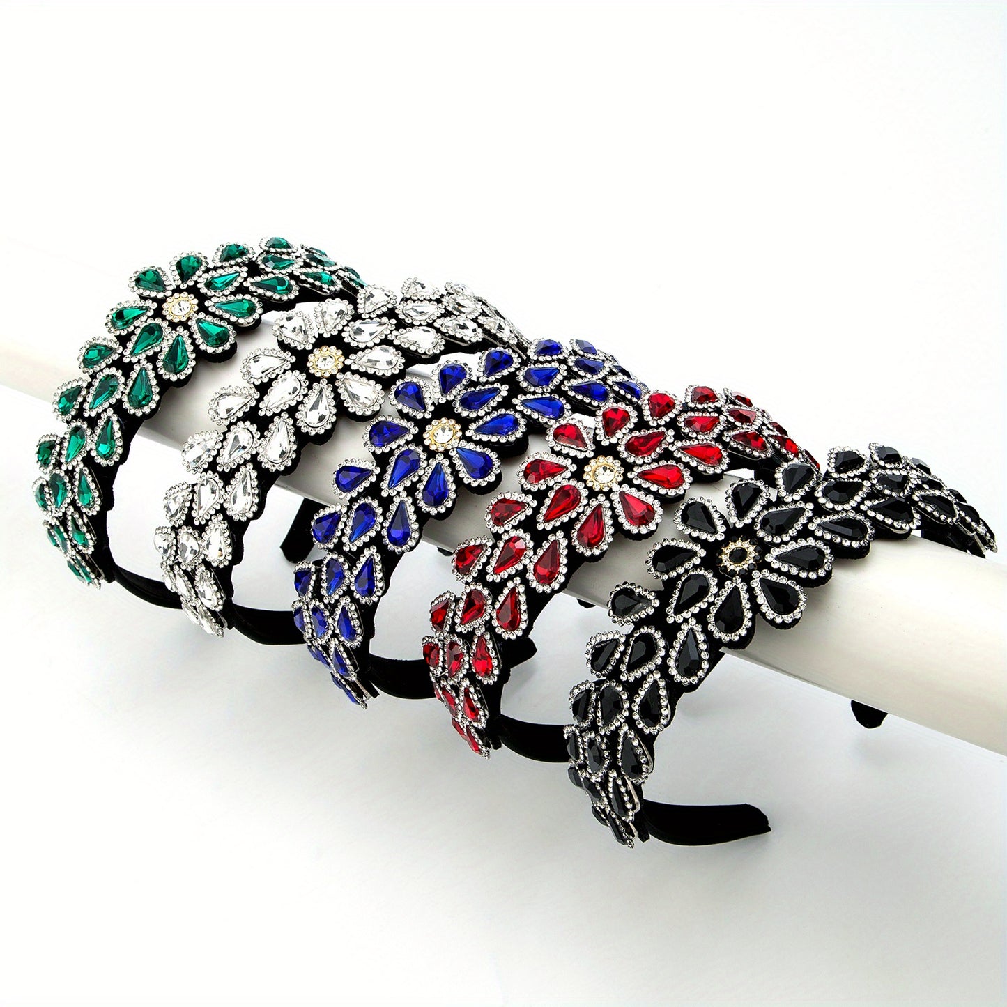 Crystal Rhinestone Handmade Headband Female Baroque Retro Wide-Brimmed Headband Hair Accessories