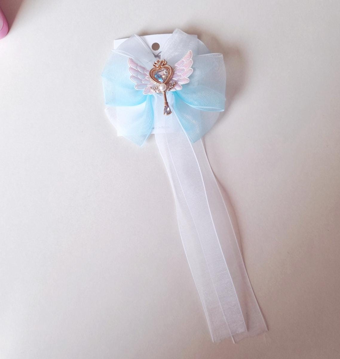 Handmade Gradient Chiffon Ribbon Bow Hairpin Photoshoot Prop Halloween Princess Formal Event Hair Clip Birthday Gift Niece [with Pinkluvme]