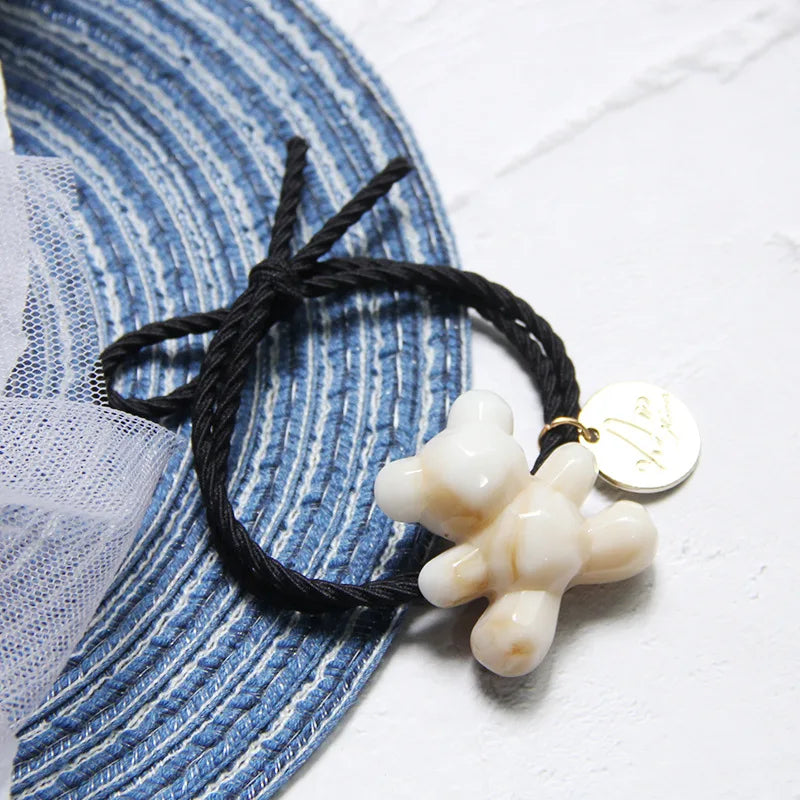 Korean Style Rhinestone & Alloy Decorative Elastic Hair Bands – Fashion Hair Ropes for Women