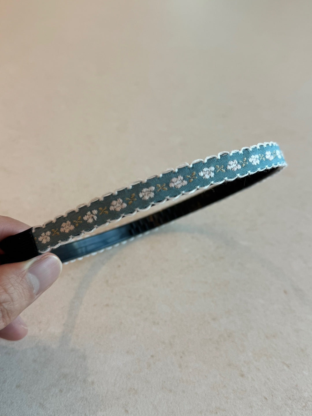 Handmade Linen Embroidered Headband, Bohemian Ethnic Hairband with Non-Slip Double Teeth, Korean Hair Accessory for Women & Girls