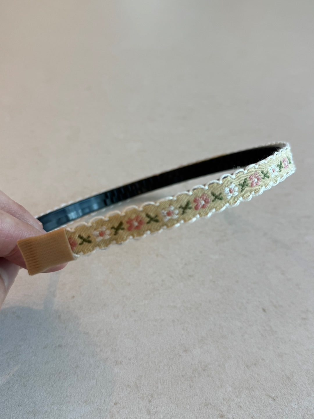 Handmade Linen Embroidered Headband, Bohemian Ethnic Hairband with Non-Slip Double Teeth, Korean Hair Accessory for Women & Girls