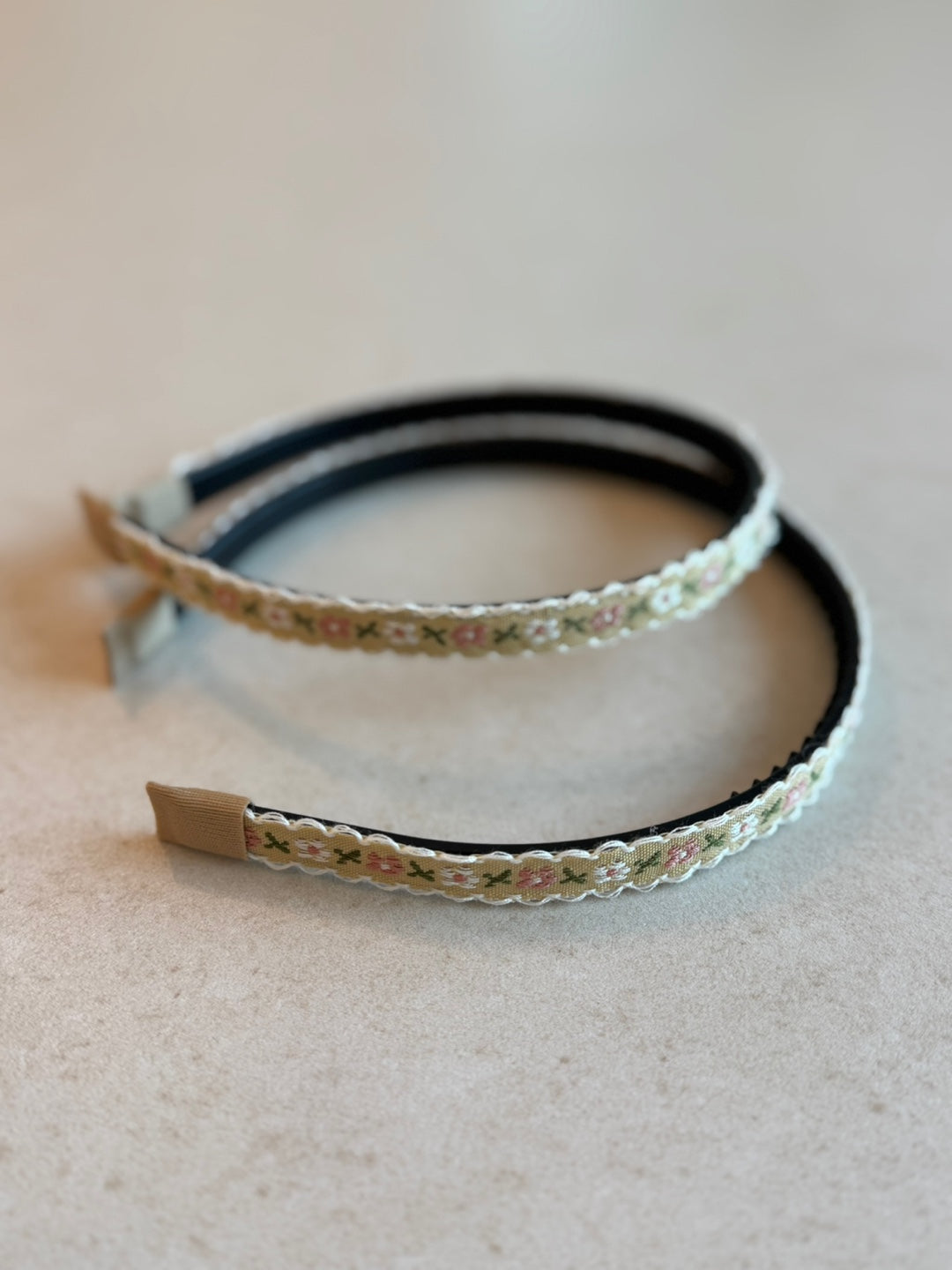 Handmade Linen Embroidered Headband, Bohemian Ethnic Hairband with Non-Slip Double Teeth, Korean Hair Accessory for Women & Girls