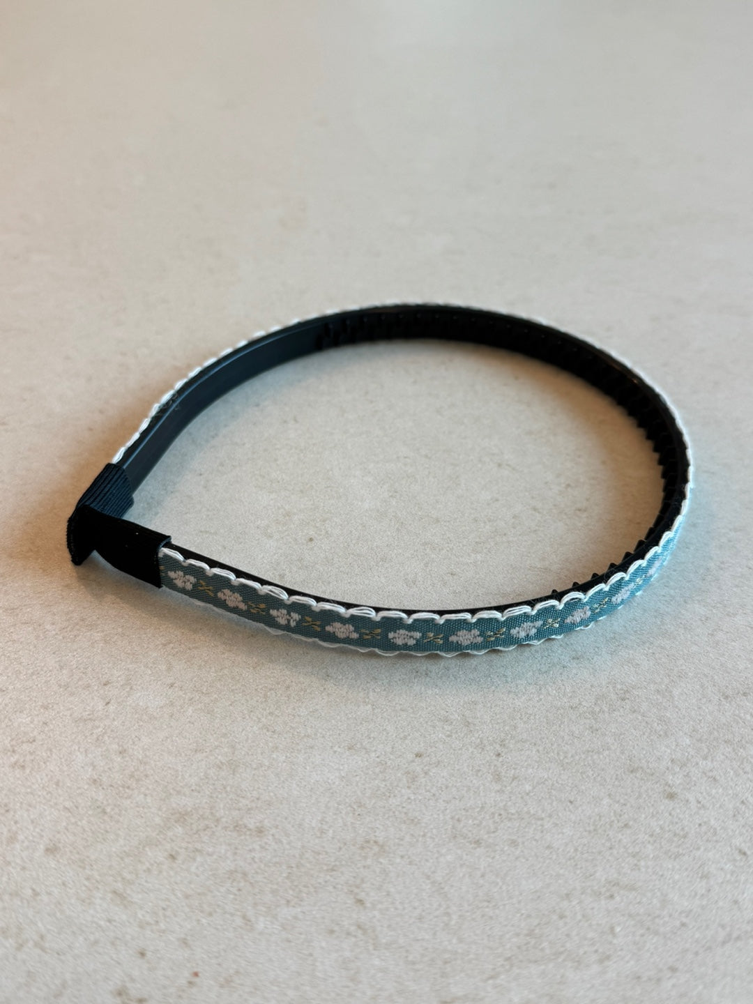 Handmade Linen Embroidered Headband, Bohemian Ethnic Hairband with Non-Slip Double Teeth, Korean Hair Accessory for Women & Girls