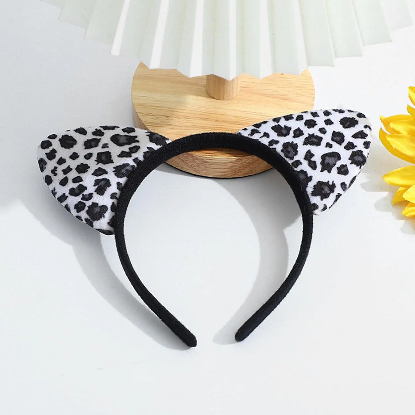 Vintage Leopard Print Cat Ears Headband For Girls Women Cute Cat Ears Hair Hoop Hairband Kid Hair Accessories Headwear