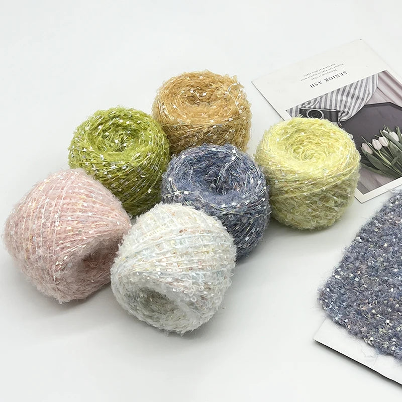 YOMDID 50g/pc Wool Loop Yarn DIY Clothing Hat Scarf Glove Knitting Yarn Bag Pendant Hairband Decoration Handmade Crochet Thread