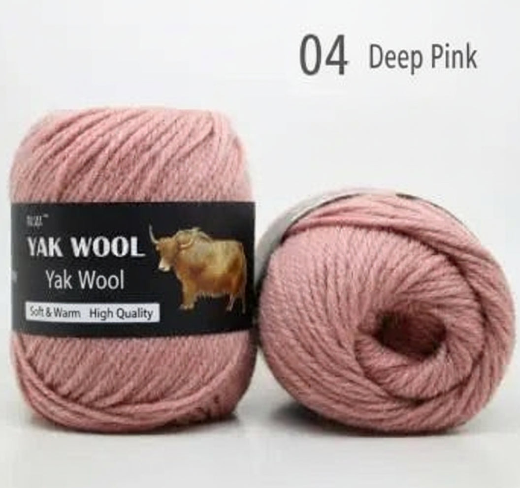Yak Wool 3-Strand Wool Yarn Hand Woven Medium Thick Sweater Coat Yarn Crochet Scarf Hat Yarn