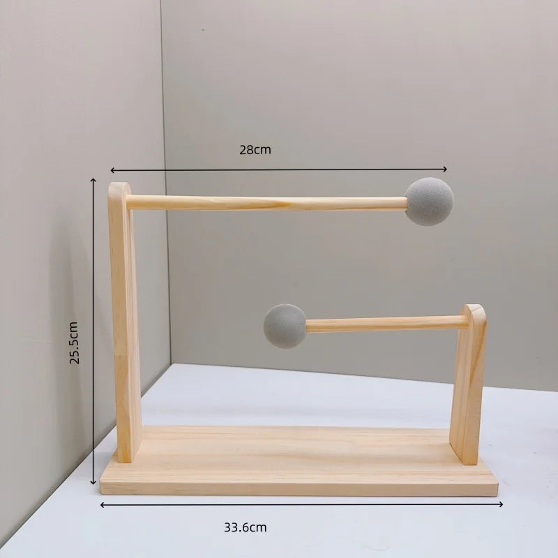 double-layer Scrunchie Holder, Wood Hair Tie Holder Organizer,Bracelet Holder,Hair Tie Storage,Female Headband Display Stand ﻿