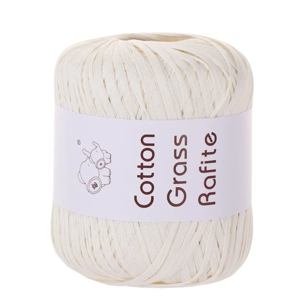 New Multicolour Rafia Yarn DIY Hand-Knitted Crocheting Paper Threads Raffia Straw Yarn Knitting