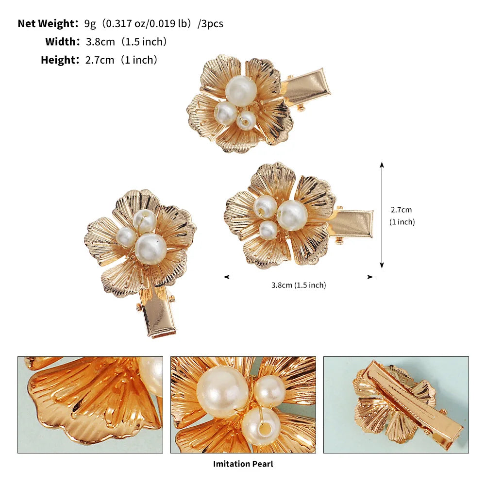 10Pce Flower Crystal Hair Clips For Women Hairpins Girls Side Bangs Clips Flower Barrette Hawaiian Wedding Party Bag Hat Accesso