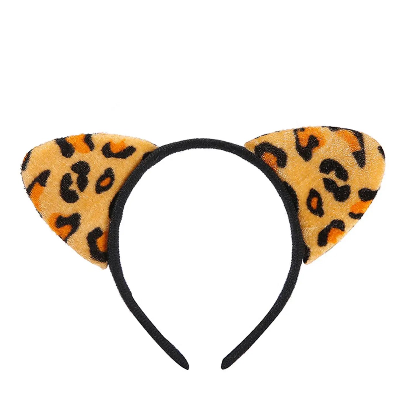 Vintage Leopard Print Cat Ears Headband For Girls Women Cute Cat Ears Hair Hoop Hairband Kid Hair Accessories Headwear
