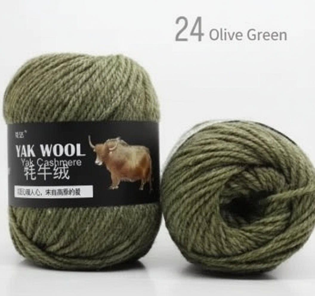 Yak Wool 3-Strand Wool Yarn Hand Woven Medium Thick Sweater Coat Yarn Crochet Scarf Hat Yarn