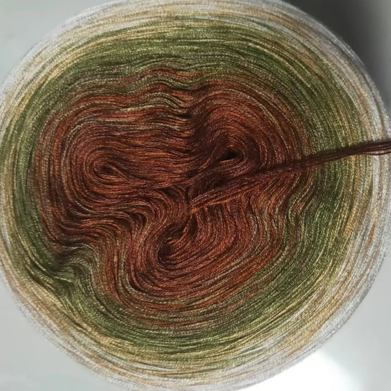 300g Rainbow Gradient Color Cake Yarn Organic Cotton Blend Yarn Segmented splicing line DIY Scarf Shawl Skirt Wool Yarn Crochet