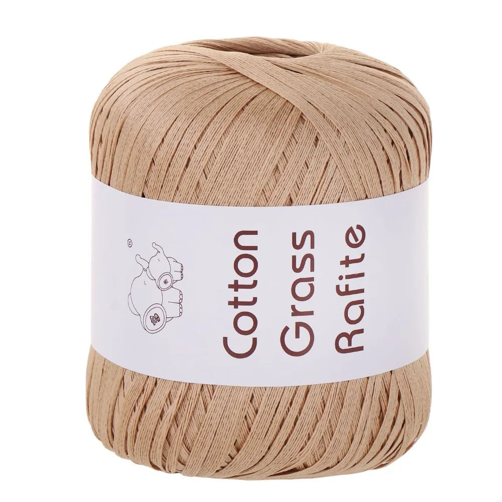 New Multicolour Rafia Yarn DIY Hand-Knitted Crocheting Paper Threads Raffia Straw Yarn Knitting