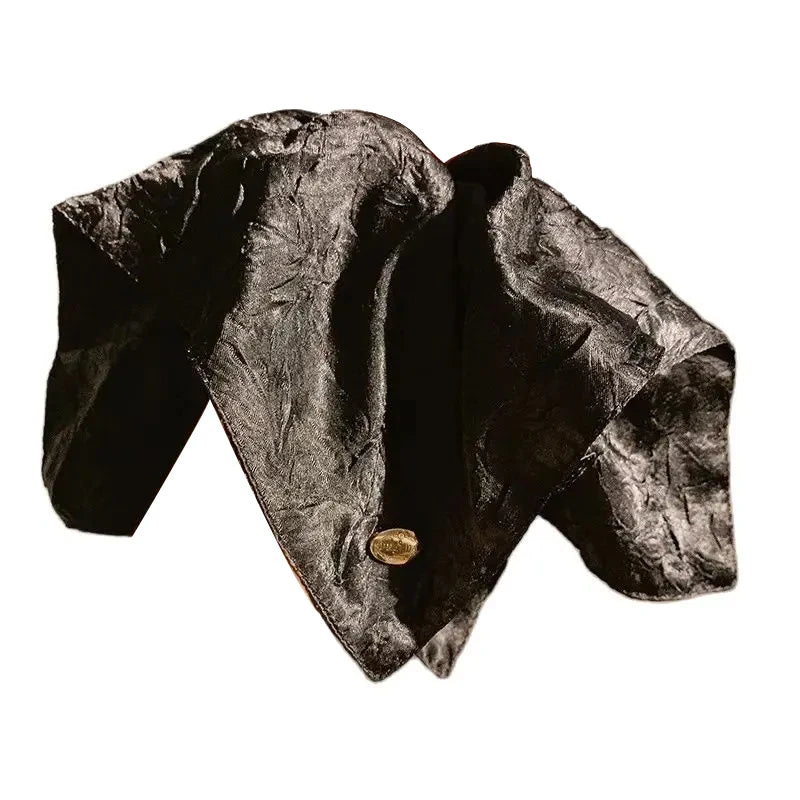 1/2pcs Satin square scrunchie, French high-end feel, large square hair tie, headband accessory