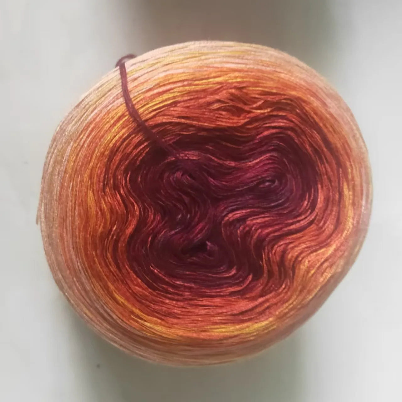 300g Rainbow Gradient Color Cake Yarn Organic Cotton Blend Yarn Segmented splicing line DIY Scarf Shawl Skirt Wool Yarn Crochet