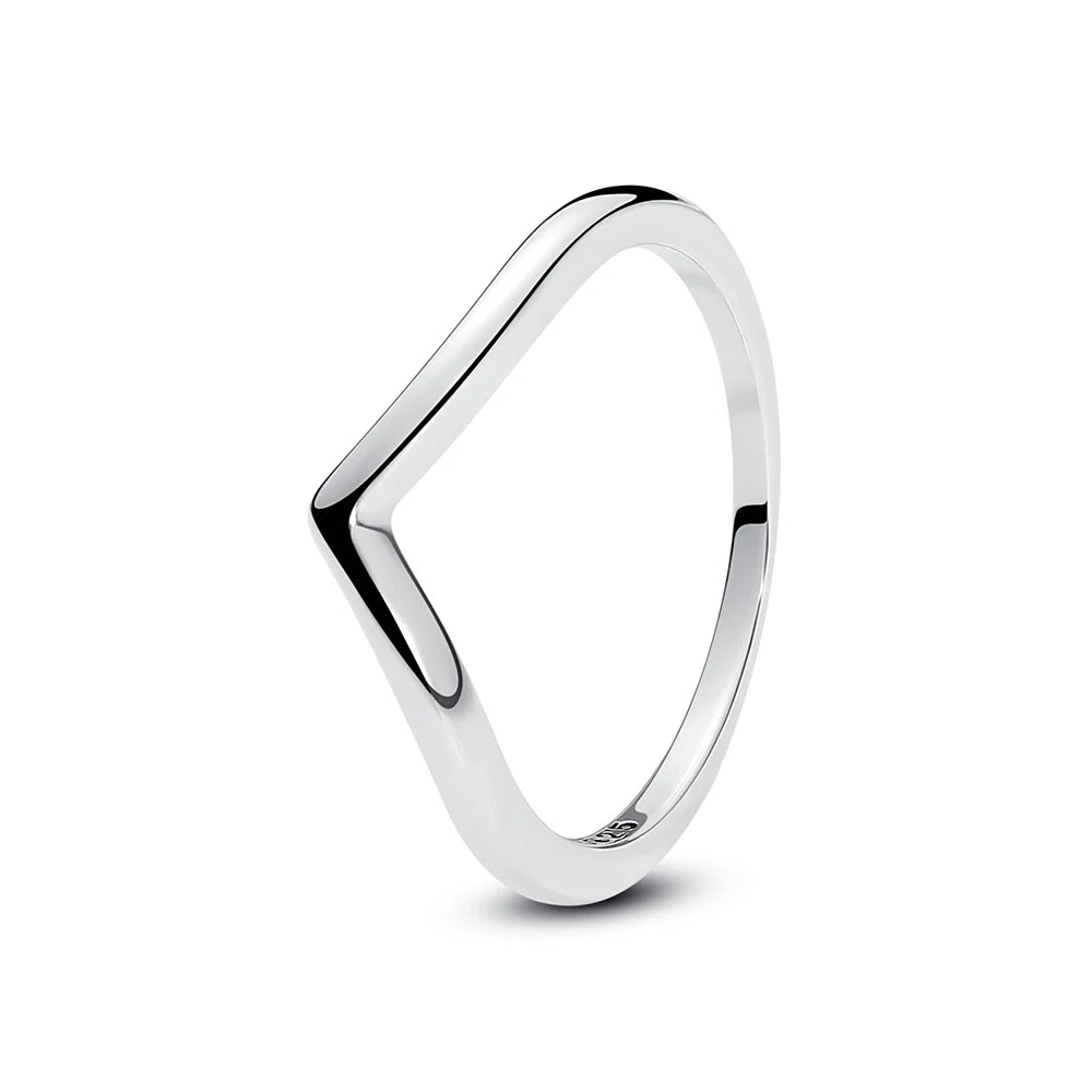 925 Sterling Silver Minimalist Zircon Ring – Dainty Stacking Ring for Women