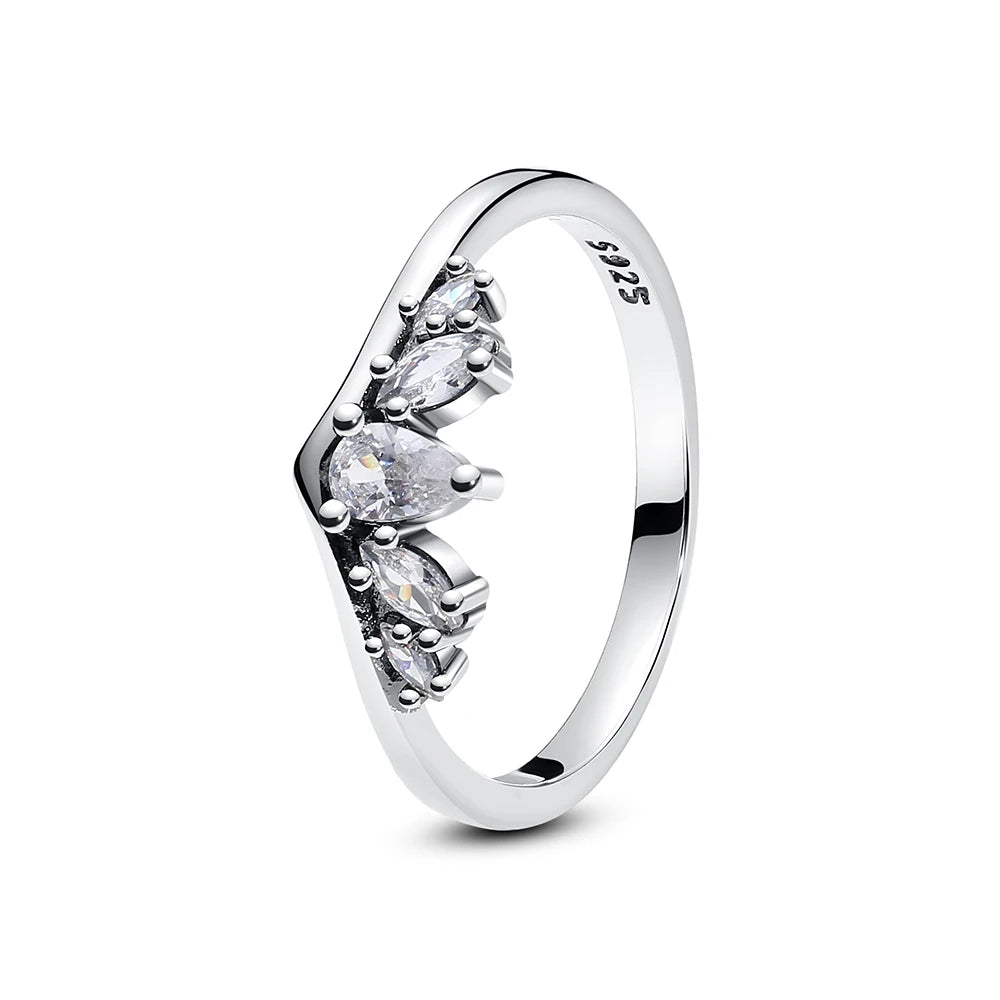 925 Sterling Silver Minimalist Zircon Ring – Dainty Stacking Ring for Women