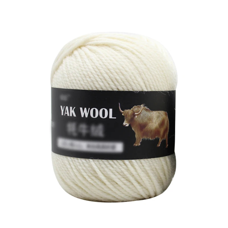Yak Wool 3-Strand Wool Yarn Hand Woven Medium Thick Sweater Coat Yarn Crochet Scarf Hat Yarn