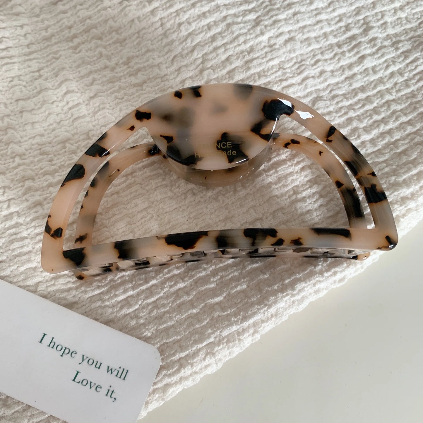 1pc European and American hair accessories hollow acetic acid grip large meatball hair claw